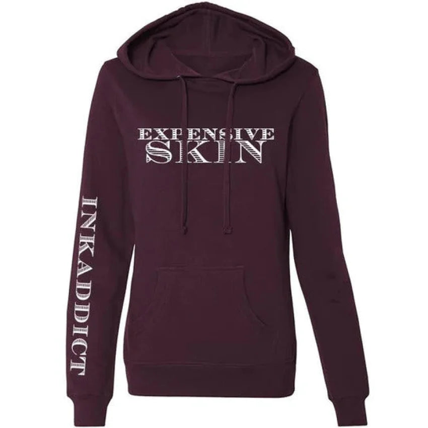 INK-ADDICT-EXPENSIVE-SKIN-MONEY-WOMEN'S-PULLOVER - PULLOVER HOODIE - Synik Clothing - synikclothing.com