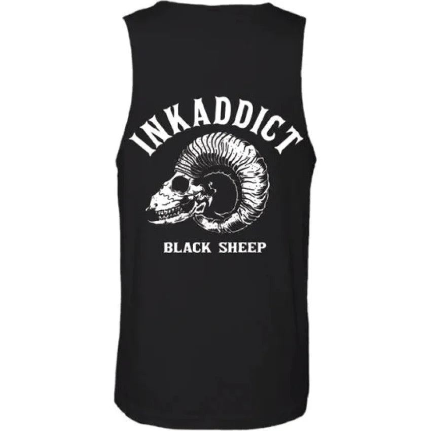 INK-ADDICT-THROWBACK-BLACK-SHEEP-MEN'S-TANK - TANK TOP - Synik Clothing - synikclothing.com