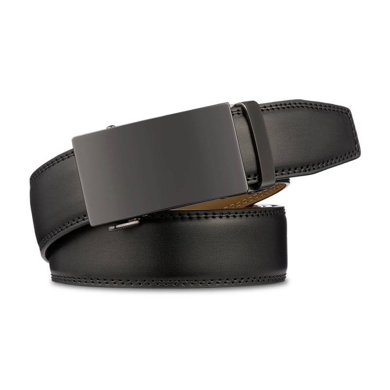 Mio Marino - Contemporary Chic Ratchet Belt: Adjustable from 28" to 44" Waist / Obsidian - BELT - Synik Clothing - synikclothing.com