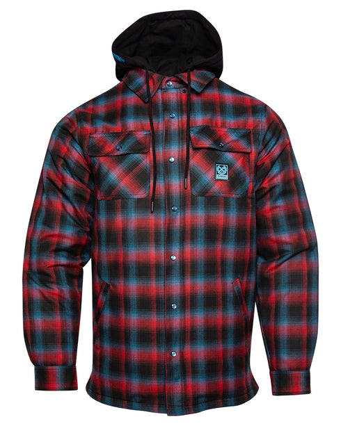DIXXON DIMENSION HOODED FLANNEL JACKET WITH BAG