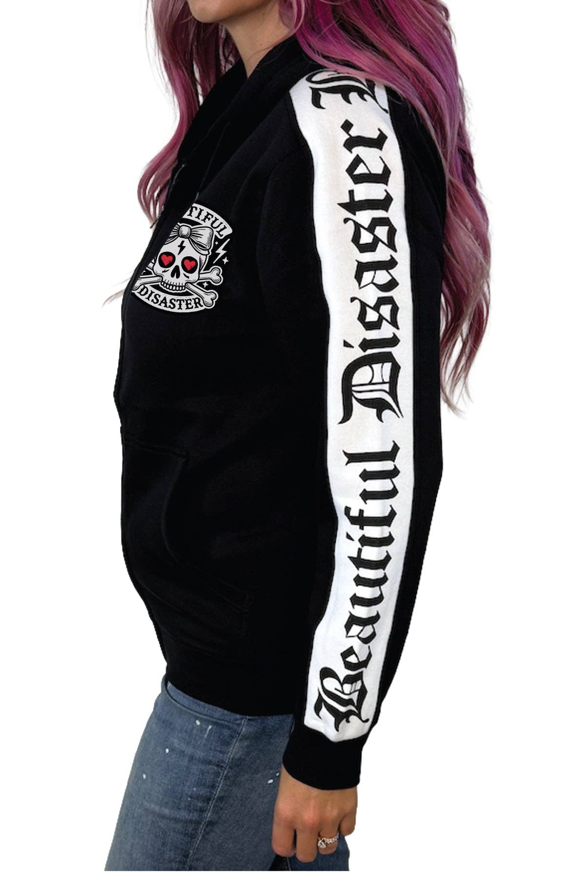 Beautiful Disaster - Badge Of Honor Zip Hoodie