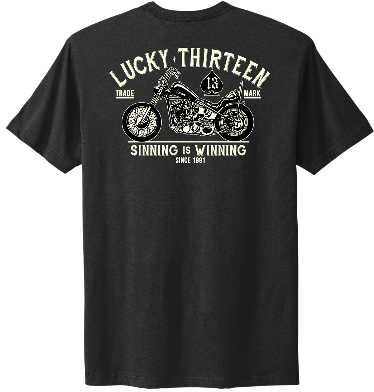 Lucky 13 SINNING IS WINNING MEN'S T-SHIRT