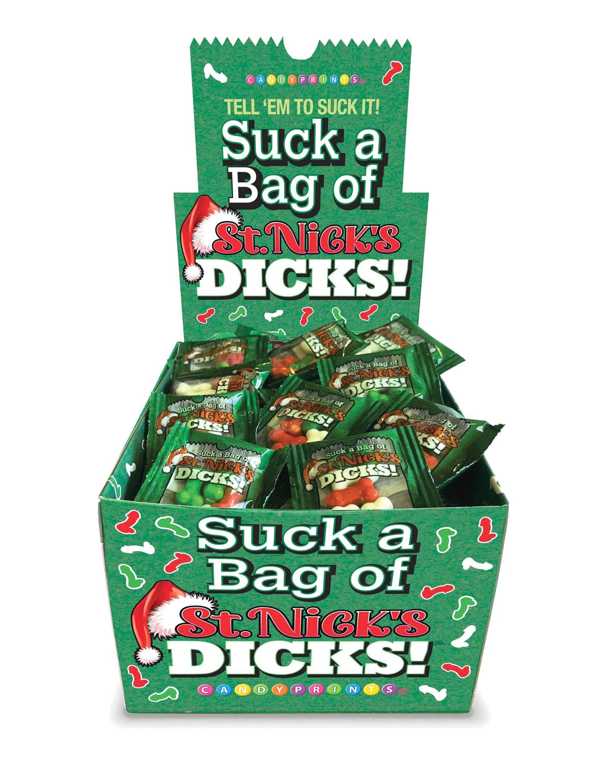 Little Genie Productions - Suck a Bag of St. Nick's D's Candy - POP Display of 100