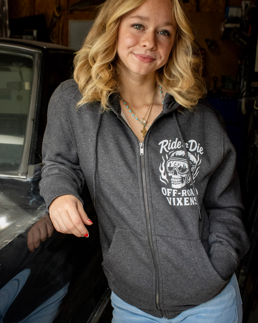 OFF ROAD VIXEN RAISE HELL ZIP HOODIE