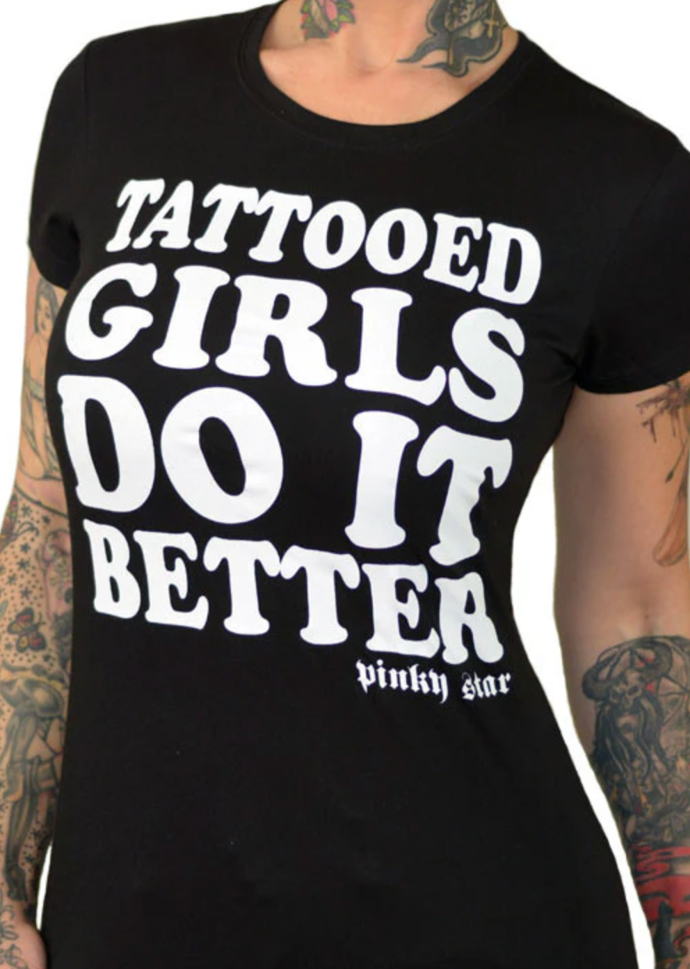 Pinky Star - TATTOOED GIRLS DO IT BETTER Graphic Print Tee