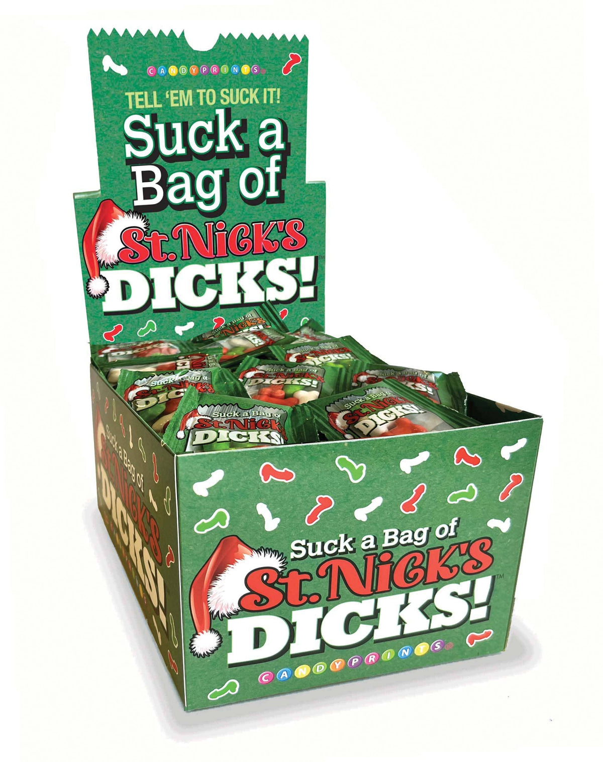 Little Genie Productions - Suck a Bag of St. Nick's D's Candy - POP Display of 100