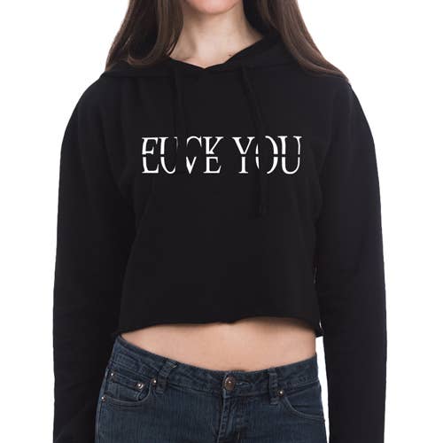 Cartel Ink - F-Love You Cropped Hoodie