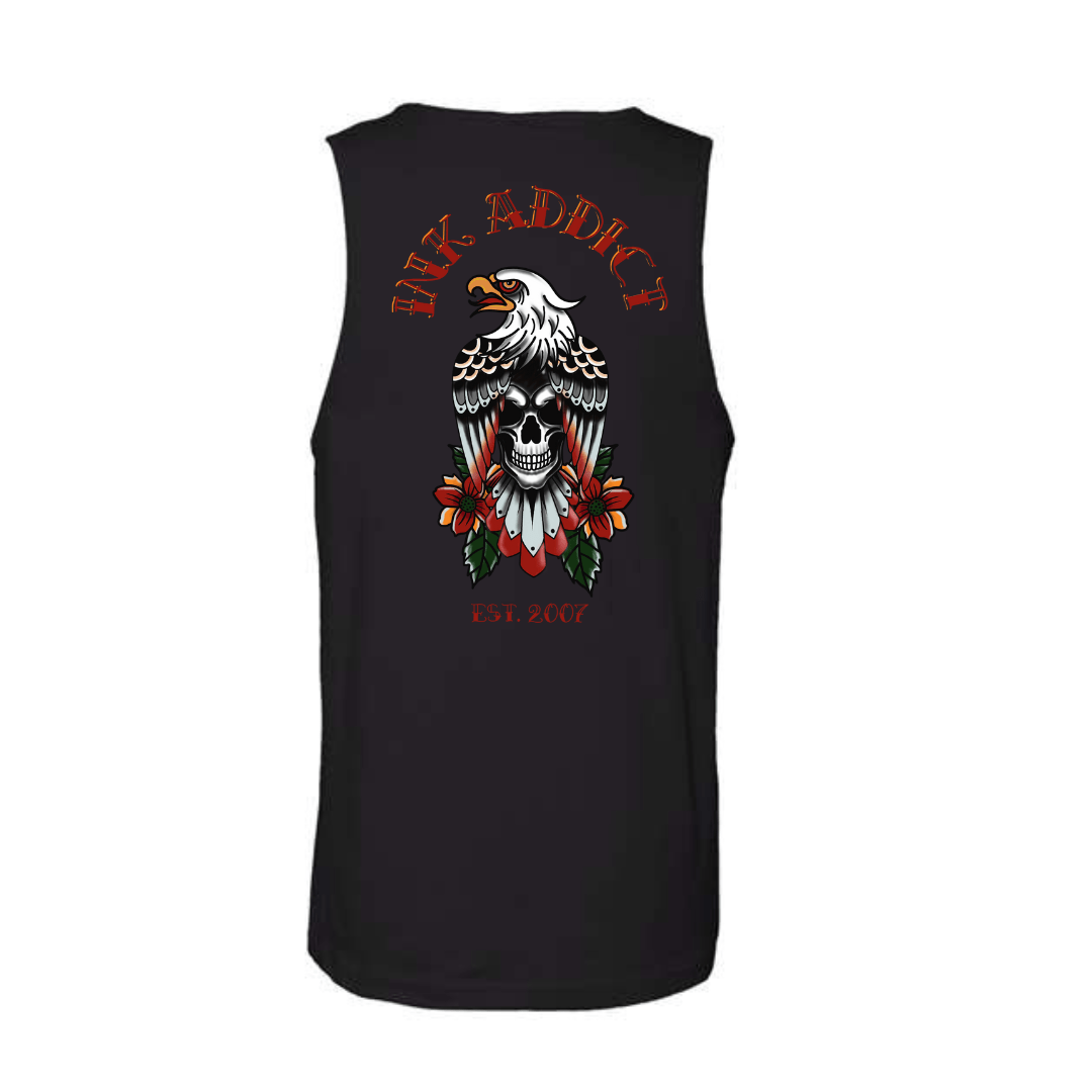 INK ADDICT TRADITIONAL EAGLE MEN'S TANK