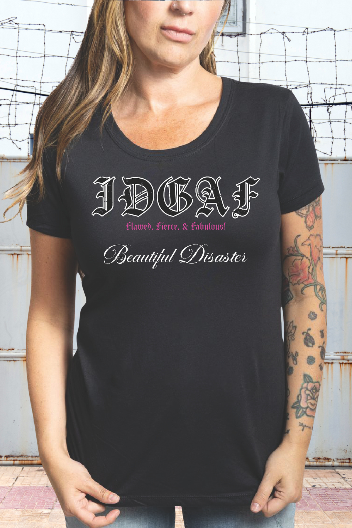 Beautiful Disaster - IDGAF Scoop Tee
