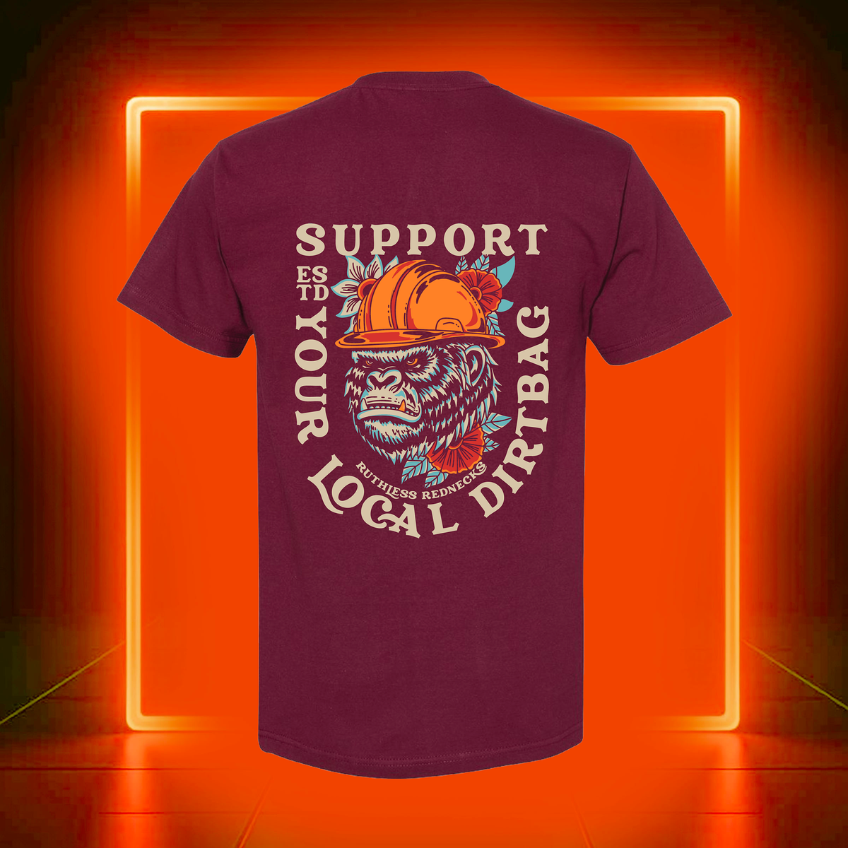 RUTHLESS REDNECKS APE SHIFT S/S TEE