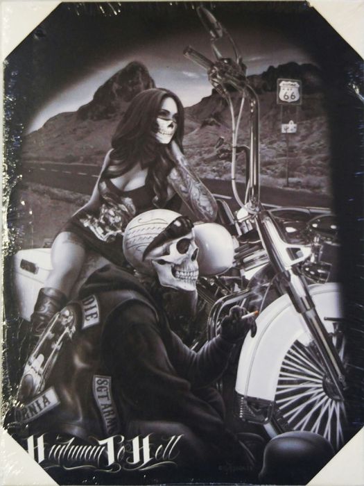 DGA- ROD- HWY TO HELL- CANVAS ART 12X16