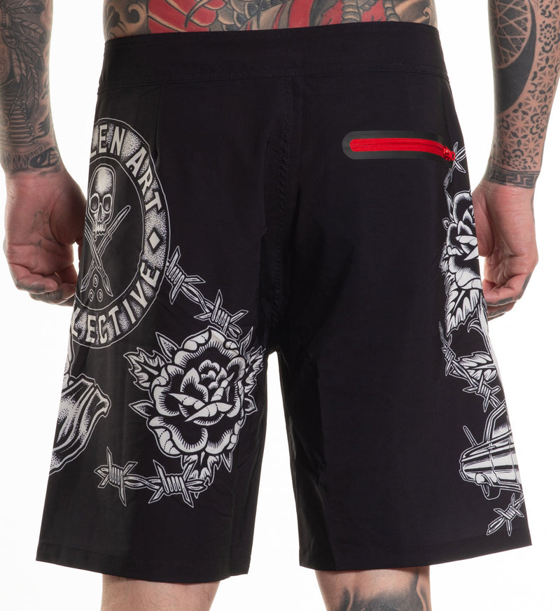 SULLEN ART MAIN STREET BOARDSHORTS BLACK