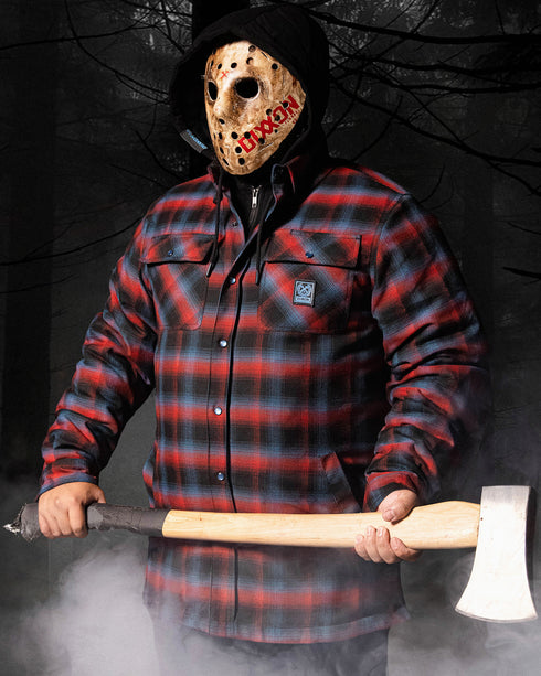 DIXXON DIMENSION HOODED FLANNEL JACKET WITH BAG