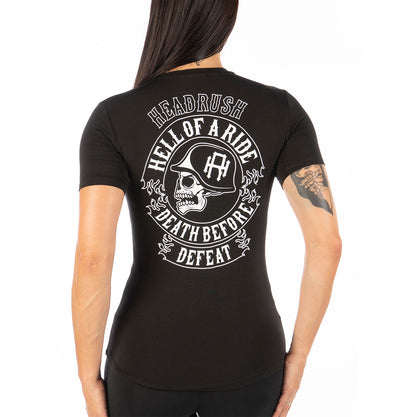 HEADRUSH  Black Manta - Women Vneck Tee SP26