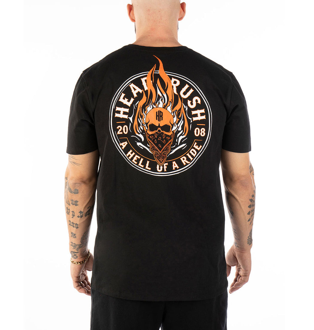 HEADRUSH BRAND FA2025 CO HEAD OVER FLAMES T-SHIRT