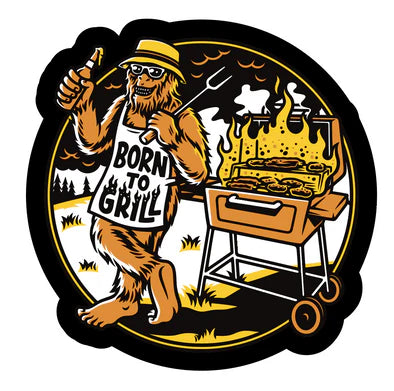 LAST CALL CO. Born to Grill Sticker