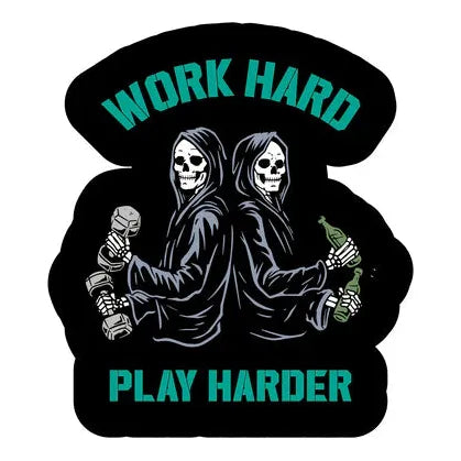 LAST CALL CO. Play Harder Sticker