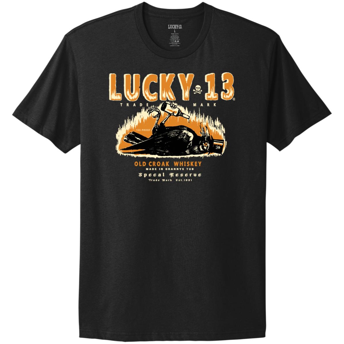 Lucky 13 OLD CROAK mens comfort tee