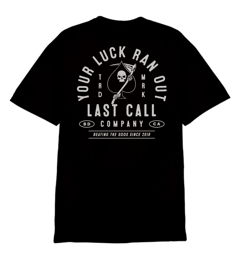 LAST CALL CO. LUCK BADGE TSHIRT
