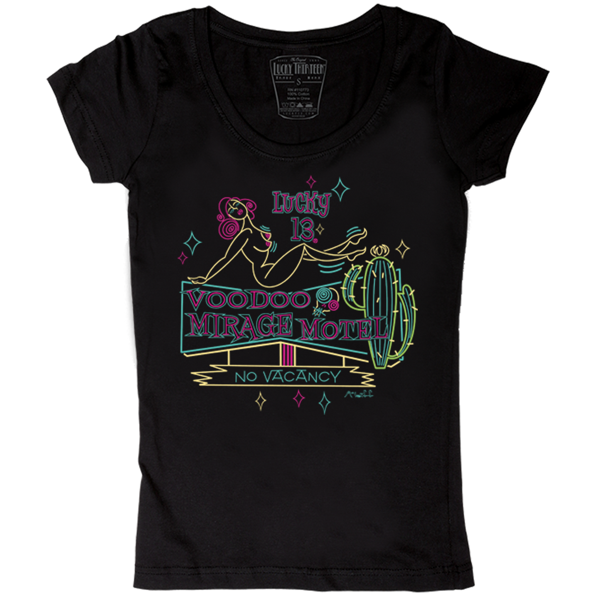 Lucky 13 VOODOO MIRAGE Women’s Scoop Neck Tee