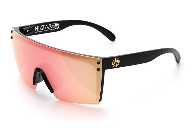HEATWAVE LAZER FACE Z87 SUNGLASSES: BLACK FRAME / ROSE GOLD LENS