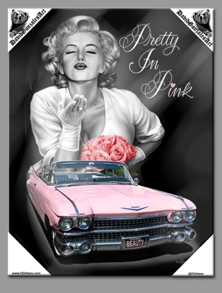 DGA- PRETTY IN PINK- CANVAS ART 12X16