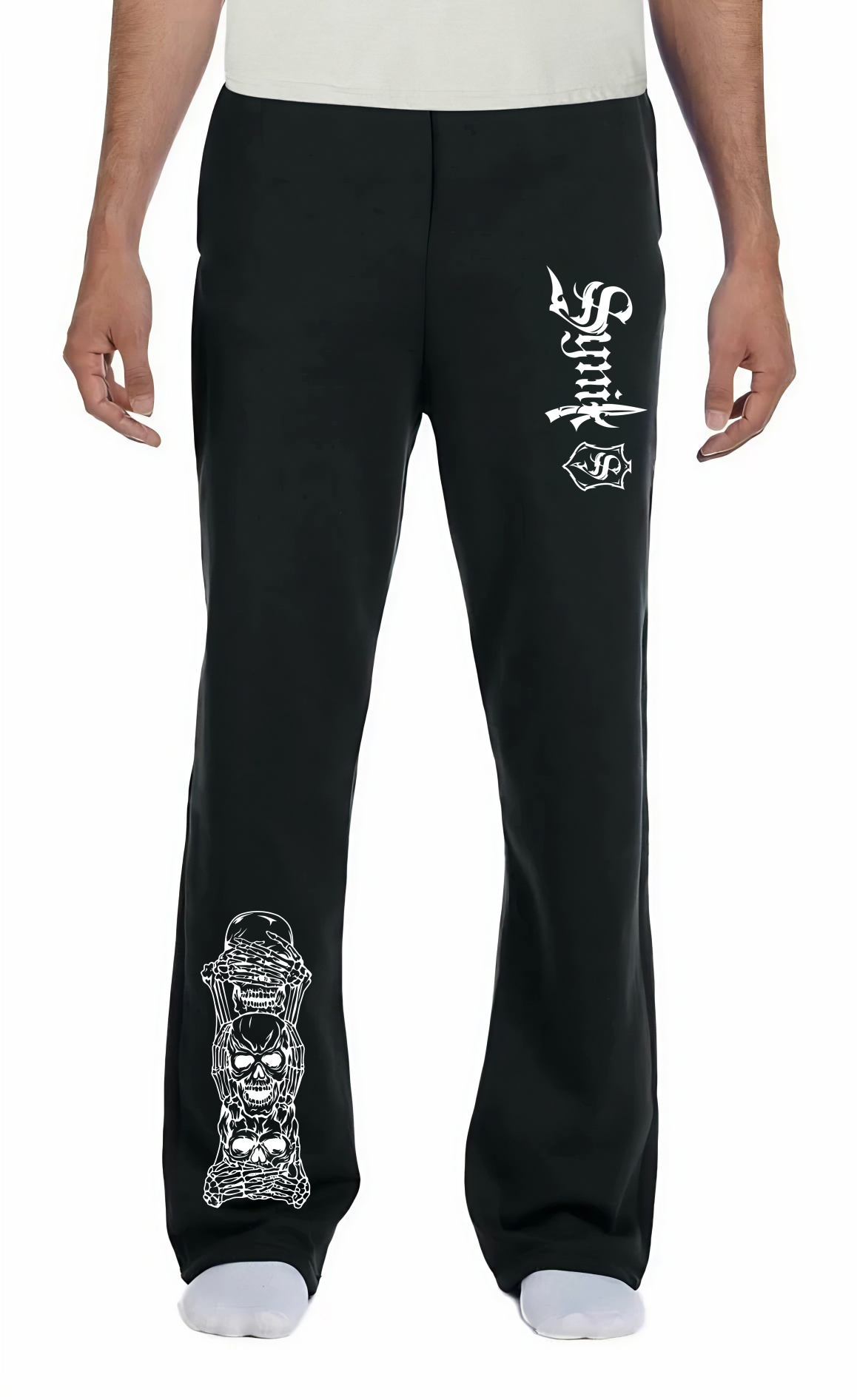 Synik Clothing See No- Hear No- Speak No Evil- Open Bottom Sweatpants SP 26