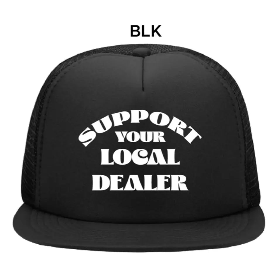 BLACK MARKET SUPPORT FLAT BRIM FOAM TRUCKER