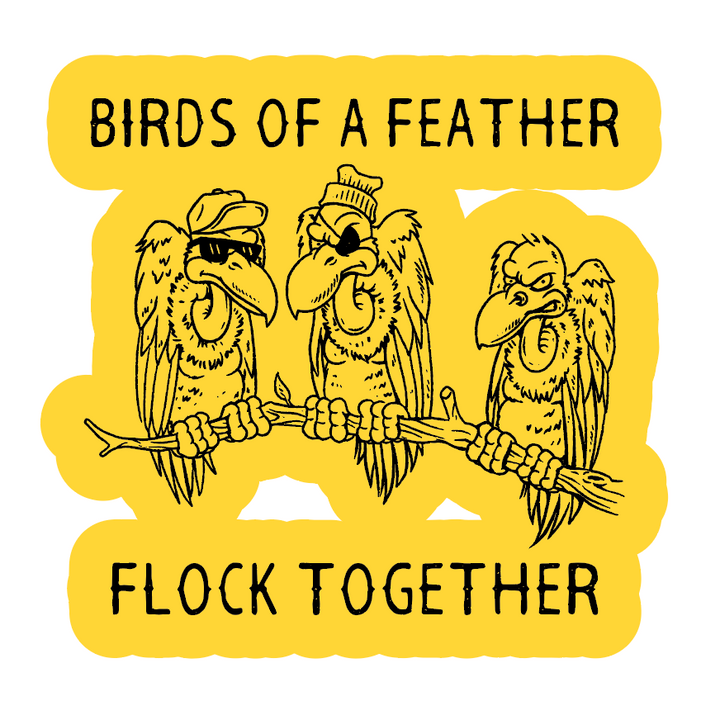 LAST CALL CO. FLOCK TOGETHER Sticker