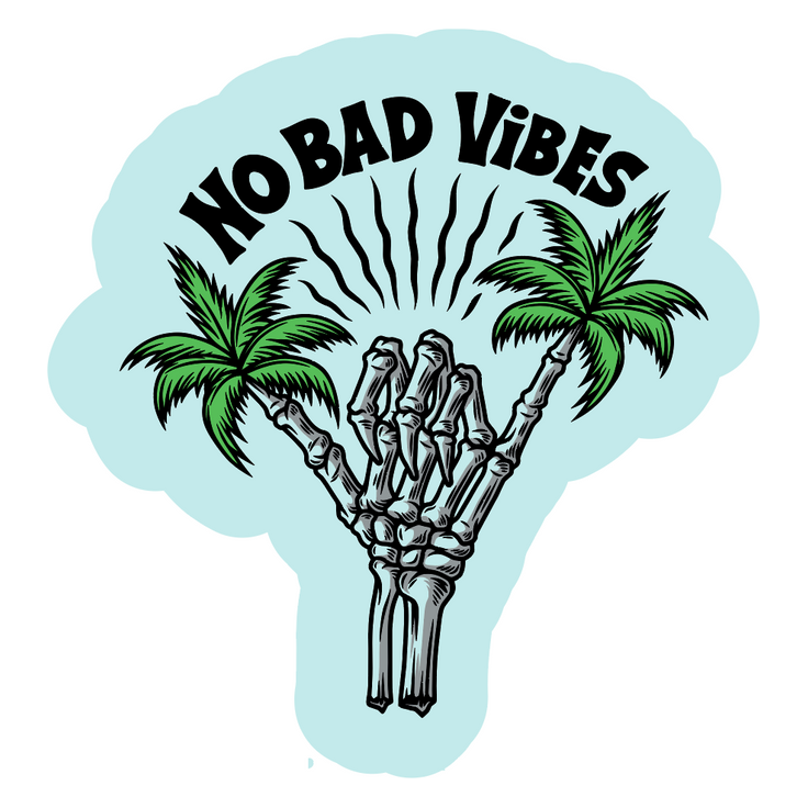 LAST CALL CO. NO BAD VIBES Sticker