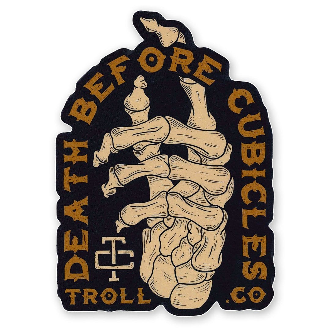 TROLL CO. Fall 24 Death Before Cubicles Sticker