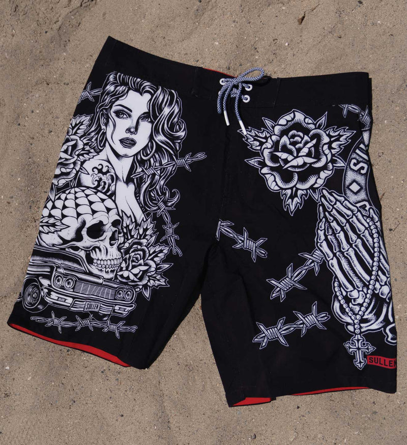 SULLEN ART MAIN STREET BOARDSHORTS BLACK