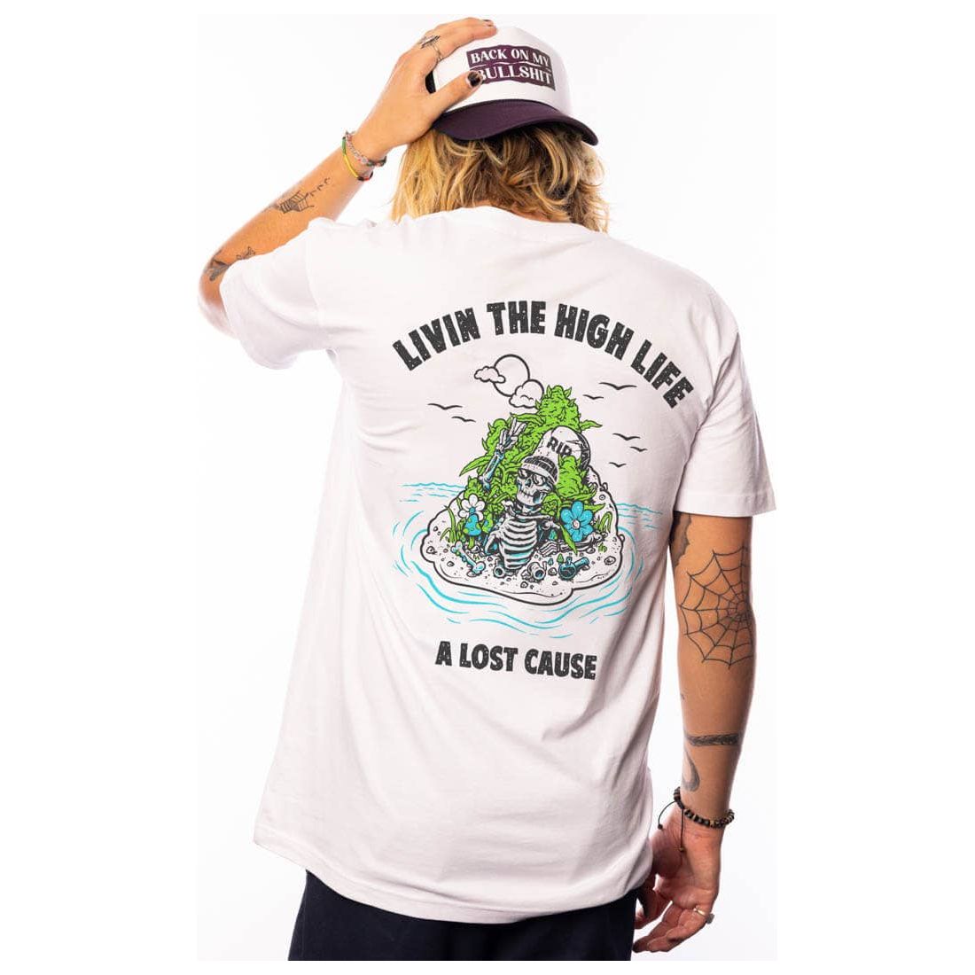 A Lost Cause - High Life Tee: White / L - - Synik Clothing - synikclothing.com