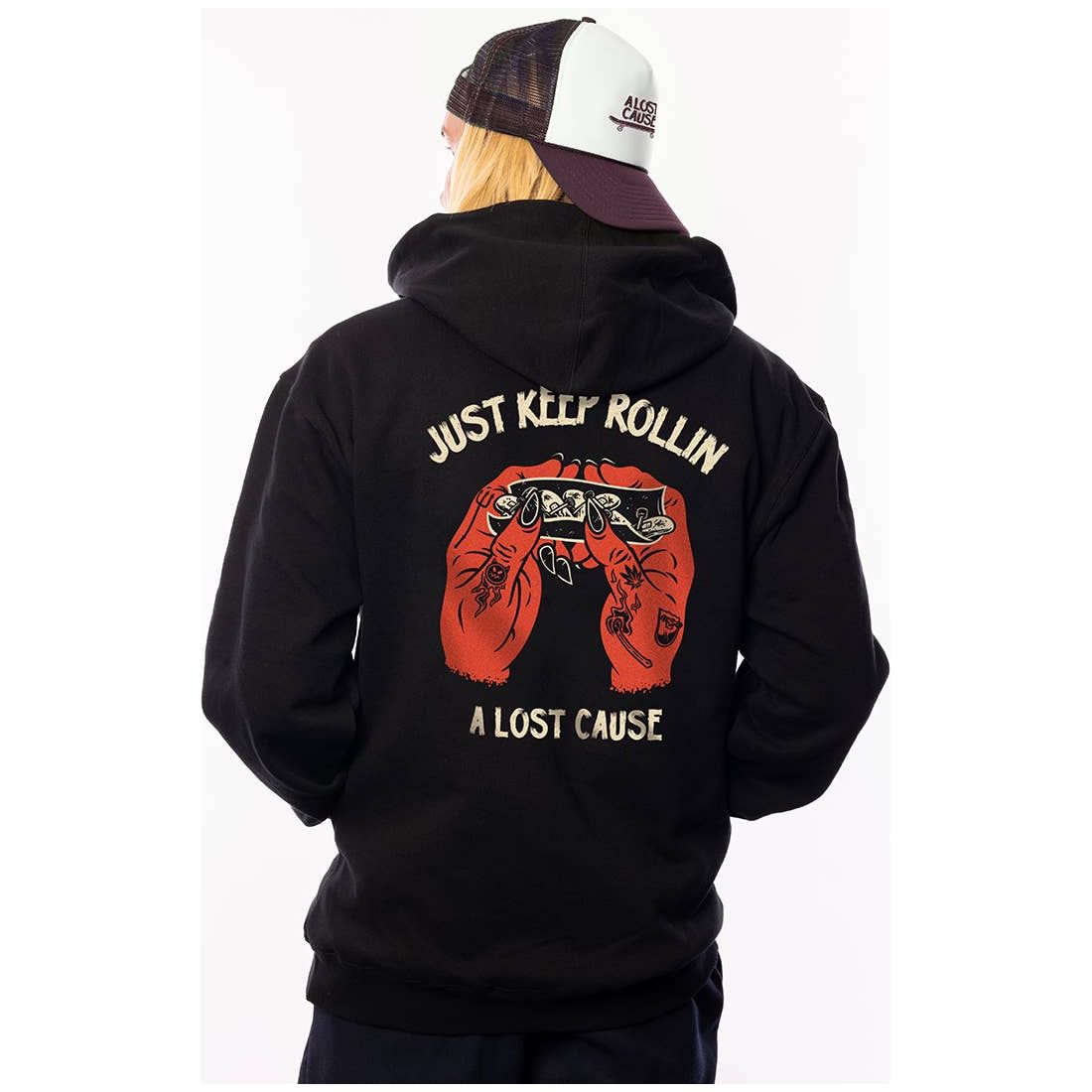 A Lost Cause - Keep Rollin Zip Hoodie: Black / XL - - Synik Clothing - synikclothing.com