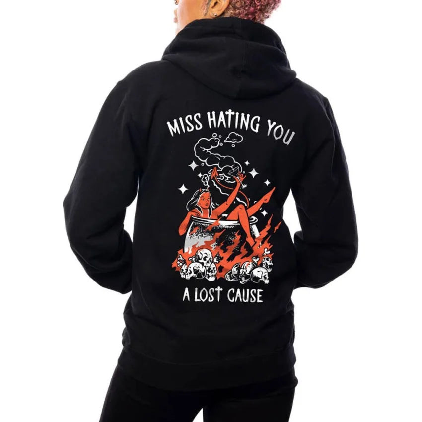 A Lost Cause - Miss Hating You Boyfriend Hoodie - - Synik Clothing - synikclothing.com