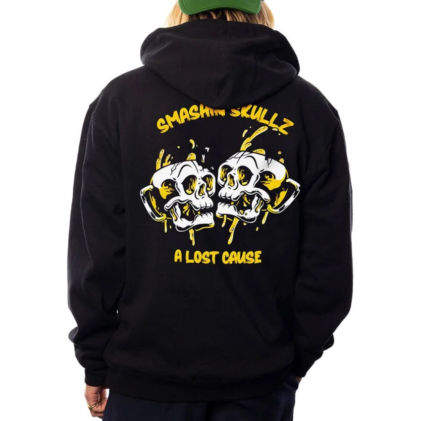 A Lost Cause - Smashing Skullz Zip Hoodie - - synikclothing.com