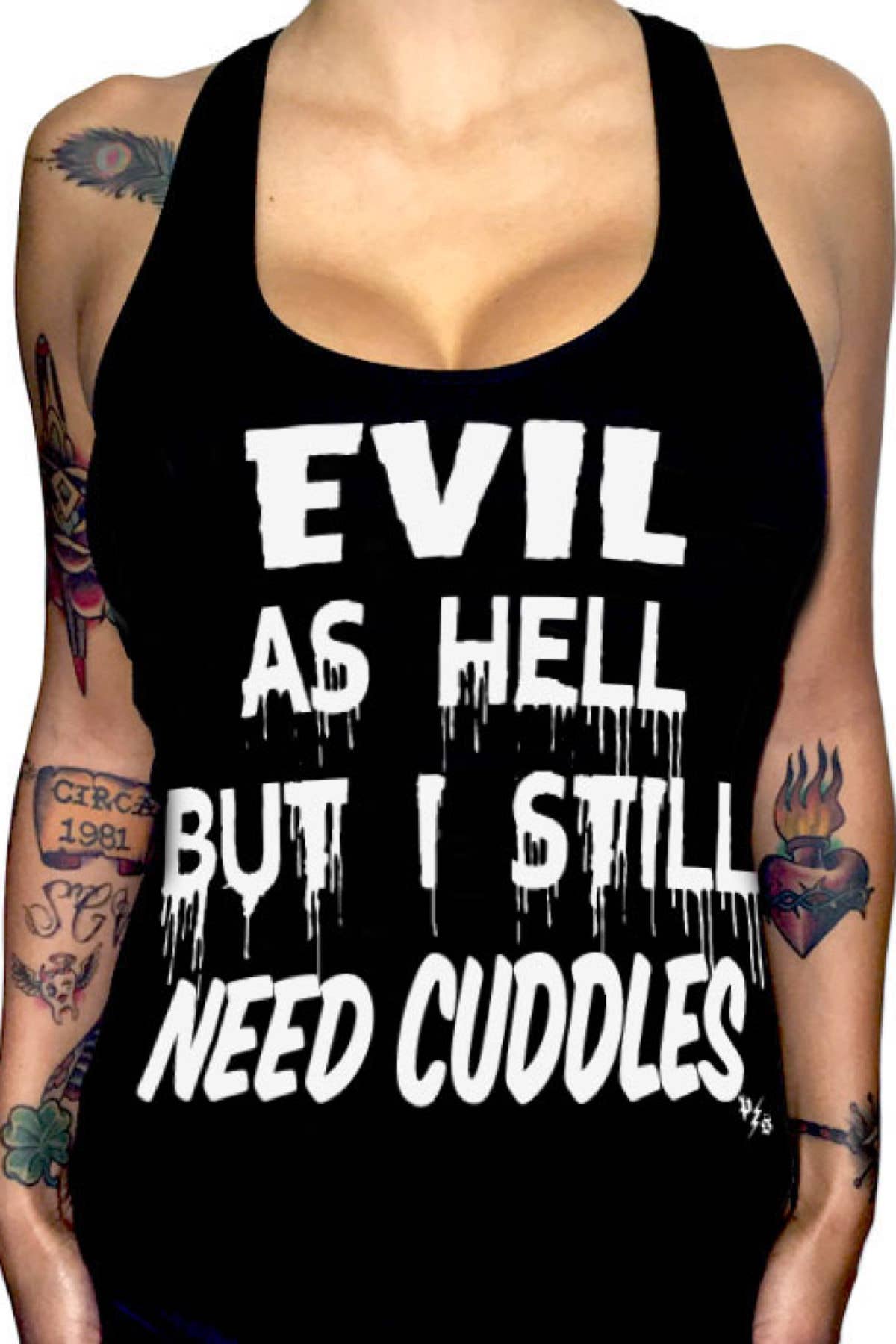 Pinky Star - PS1201R-BLACK WHITE | Evil As Hell But I Still Need Cuddles
