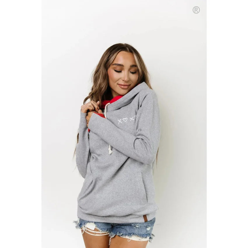 AMPERSAND-AVENUE-DOUBLEHOOD-SWEATSHIRT-HUGS-AND-KISSES - PULLOVER HOODIE - synikclothing.com