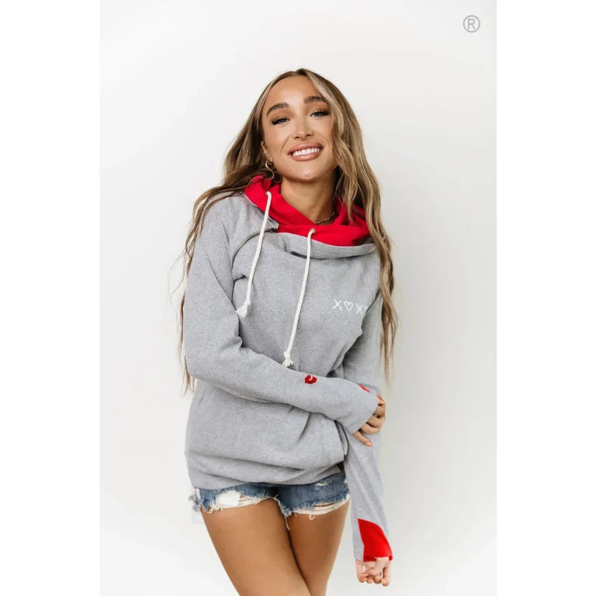 AMPERSAND-AVENUE-DOUBLEHOOD-SWEATSHIRT-HUGS-AND-KISSES - PULLOVER HOODIE - synikclothing.com