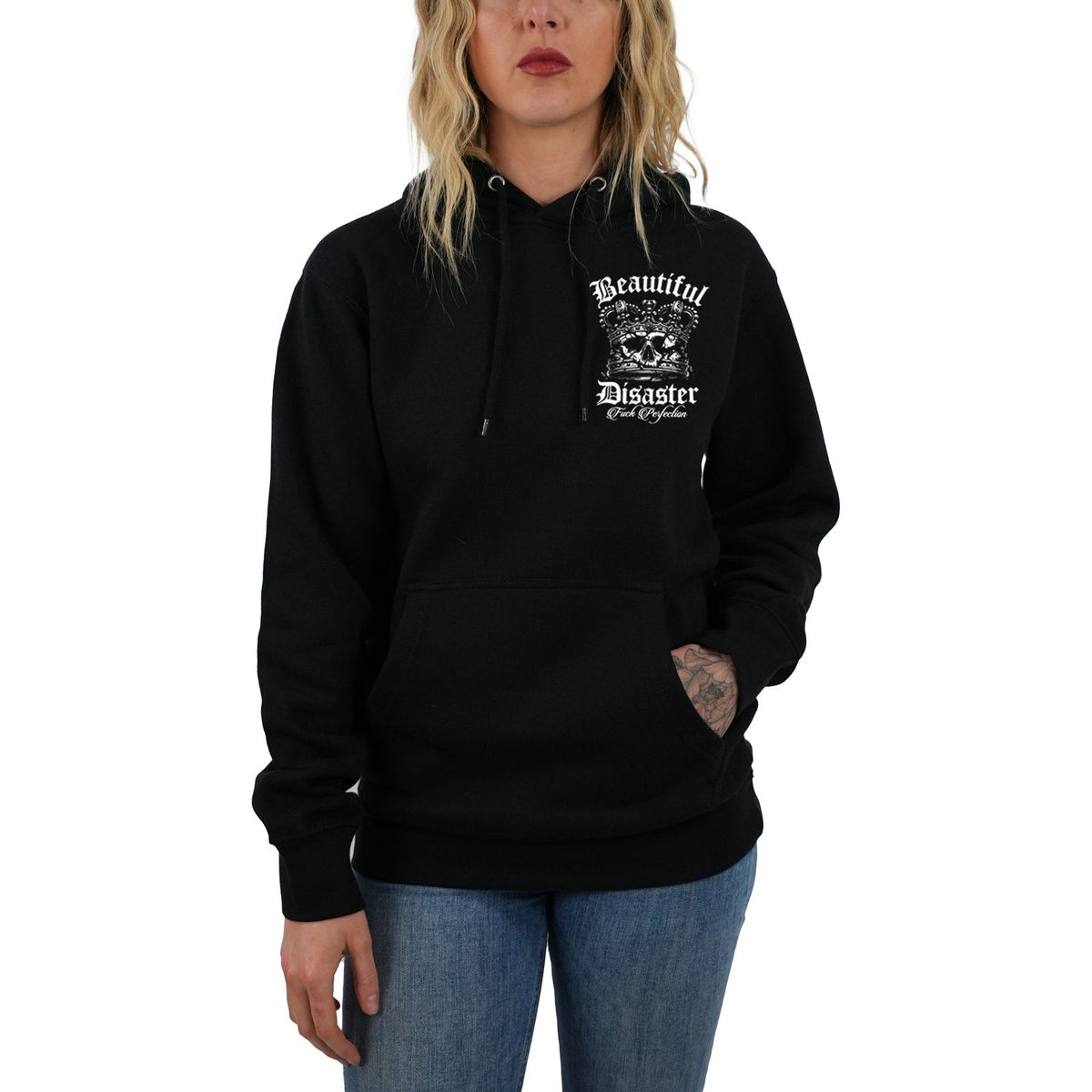 BEAUTIFUL DISASTER F*ck Perfection pullover - Pullover Hoodie - synikclothing.com