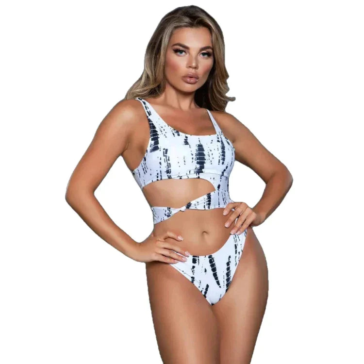 BeWicked - 2110 Clara Swimsuit Black-White - Bathing Suit - synikclothing.com