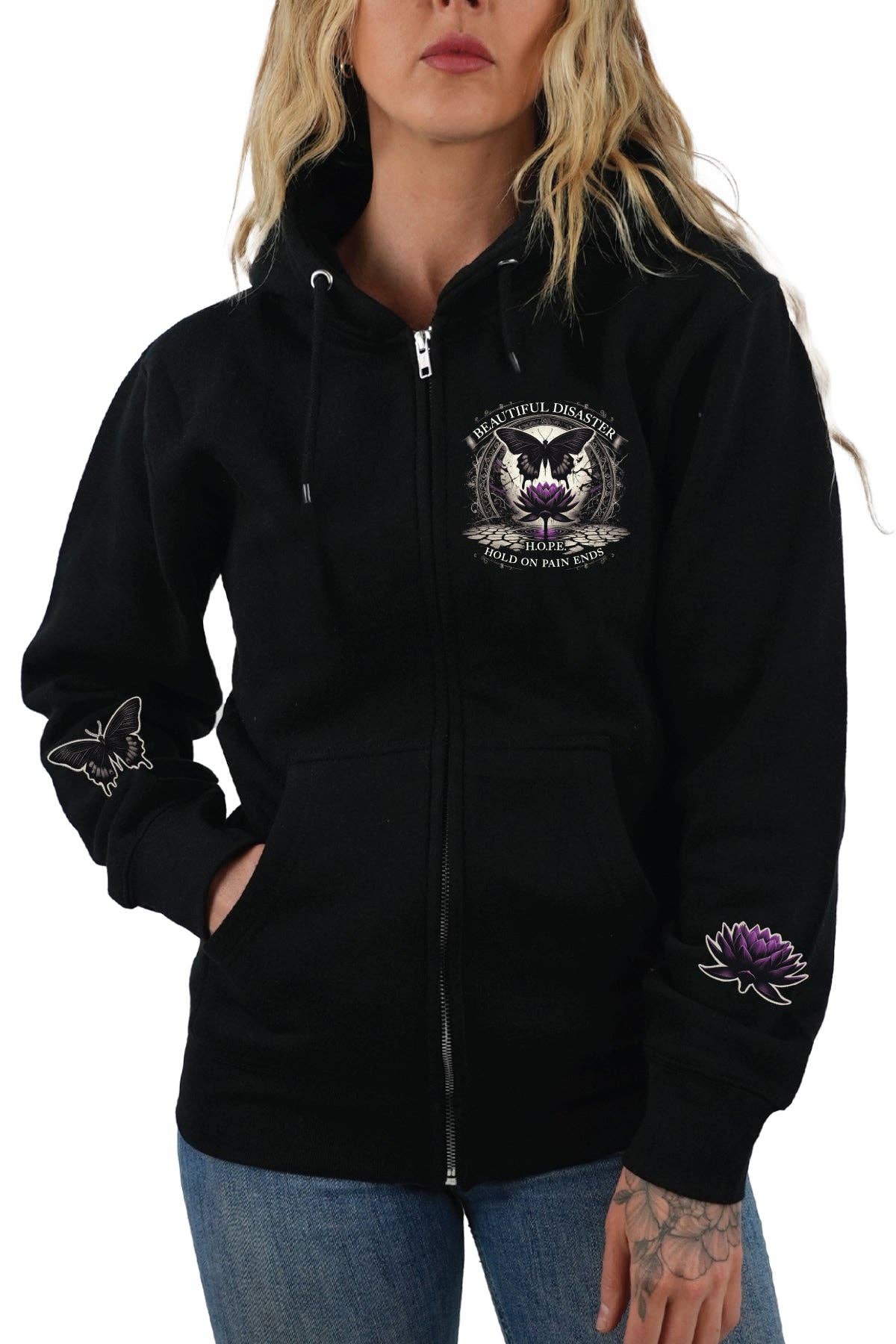 Beautiful Disaster - H.O.P.E. Zip Hoodie