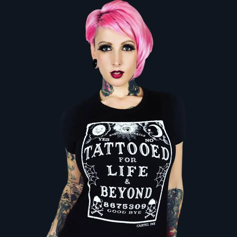 Cartel Ink - 3187-BLACK WHITE | Tattooed For Life And Beyond - T-SHIRT - synikclothing.com