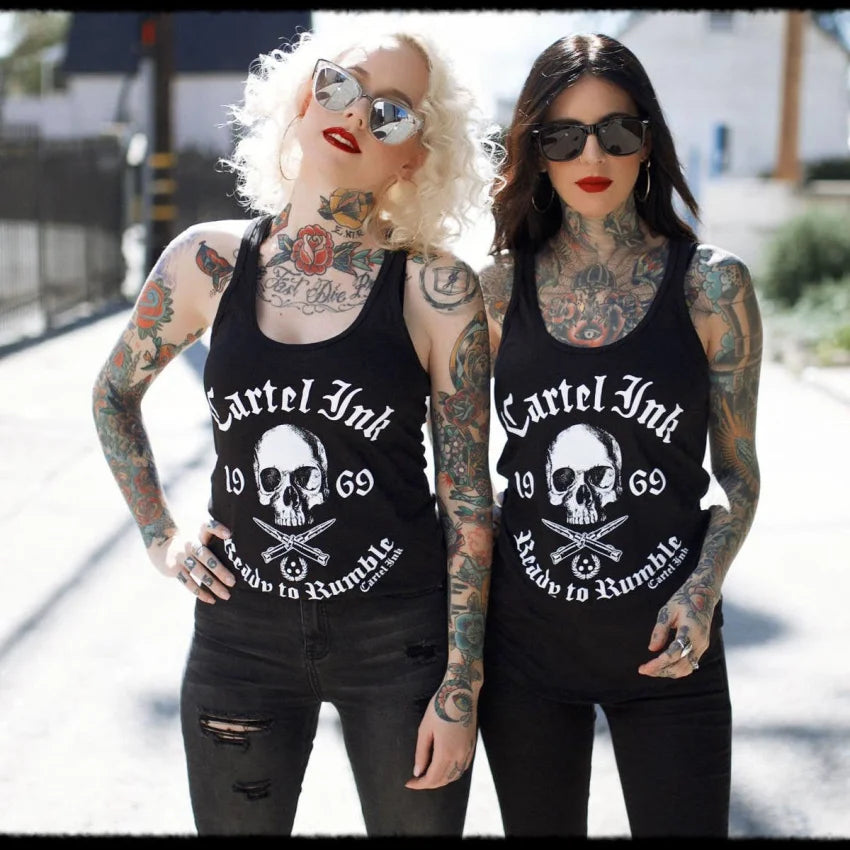 Cartel Ink - 3201-BLACK WHITE | Cartel Ink Born To Rumble 1969 - - synikclothing.com