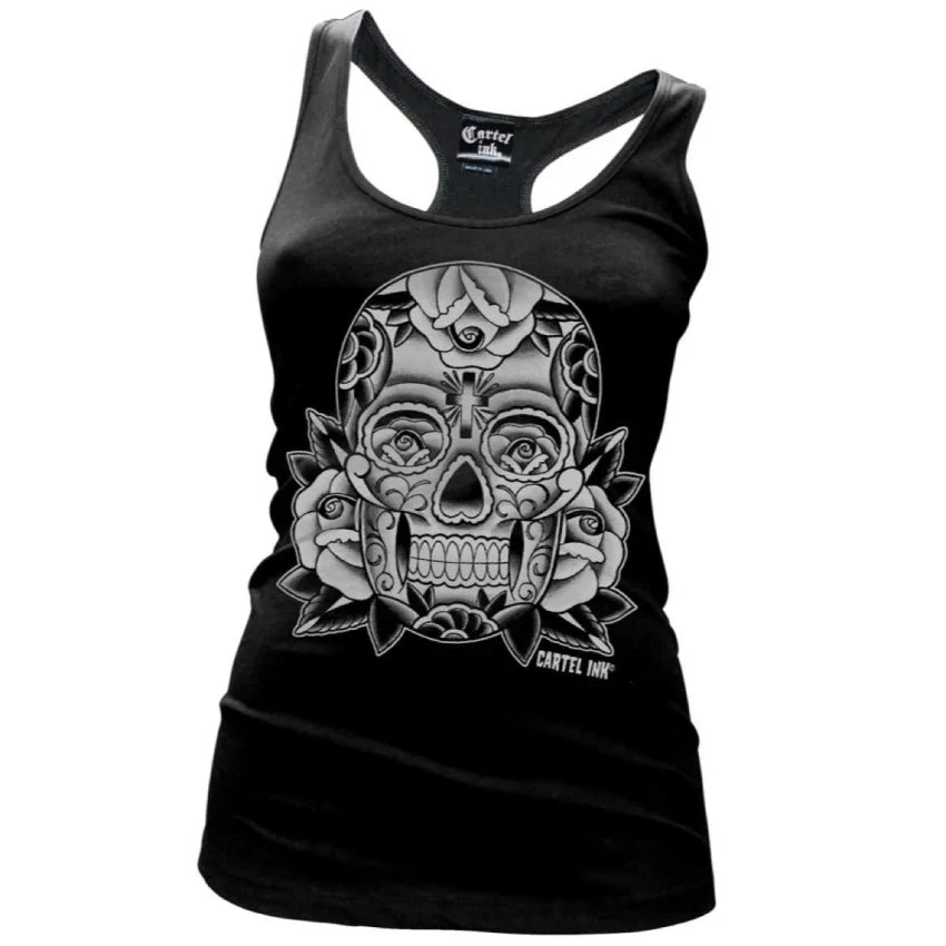 Cartel Ink - 3202-BLACK WHITE | Sugar Skull* - - Synik Clothing - synikclothing.com