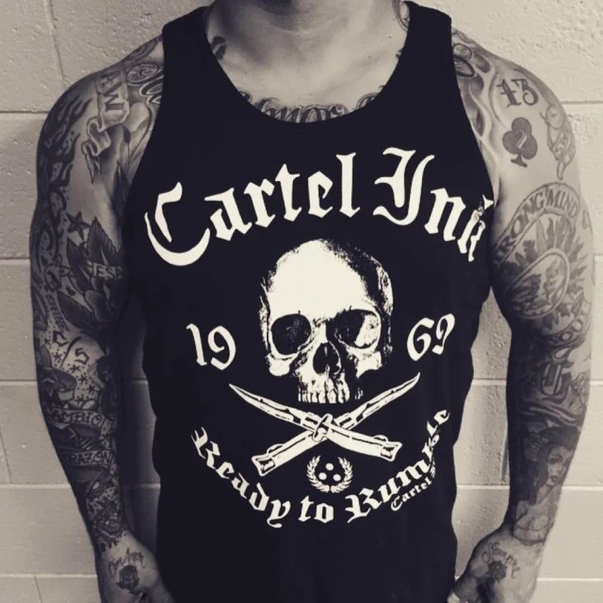 Cartel Ink - 5126-BLACK WHITE | Cartel Ink Born To Rumble - - Synik Clothing - synikclothing.com