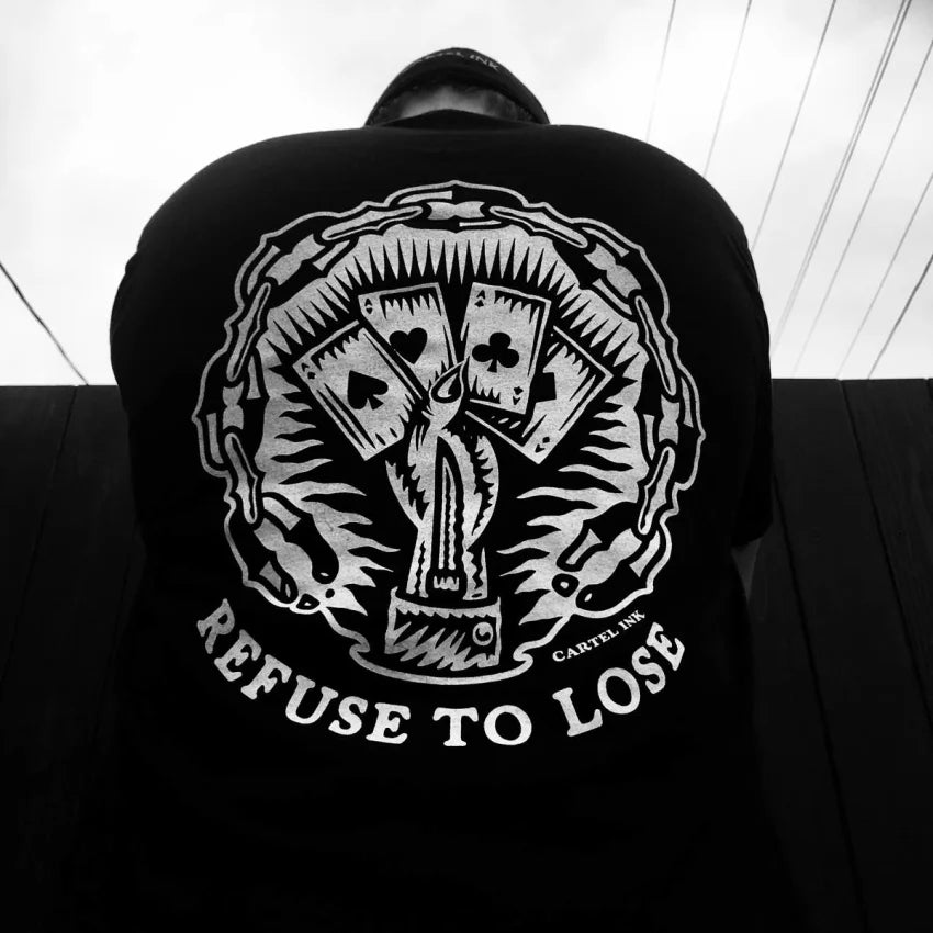 Cartel Ink - 5486-BLACK WHITE | Refuse To Lose - - Synik Clothing - synikclothing.com