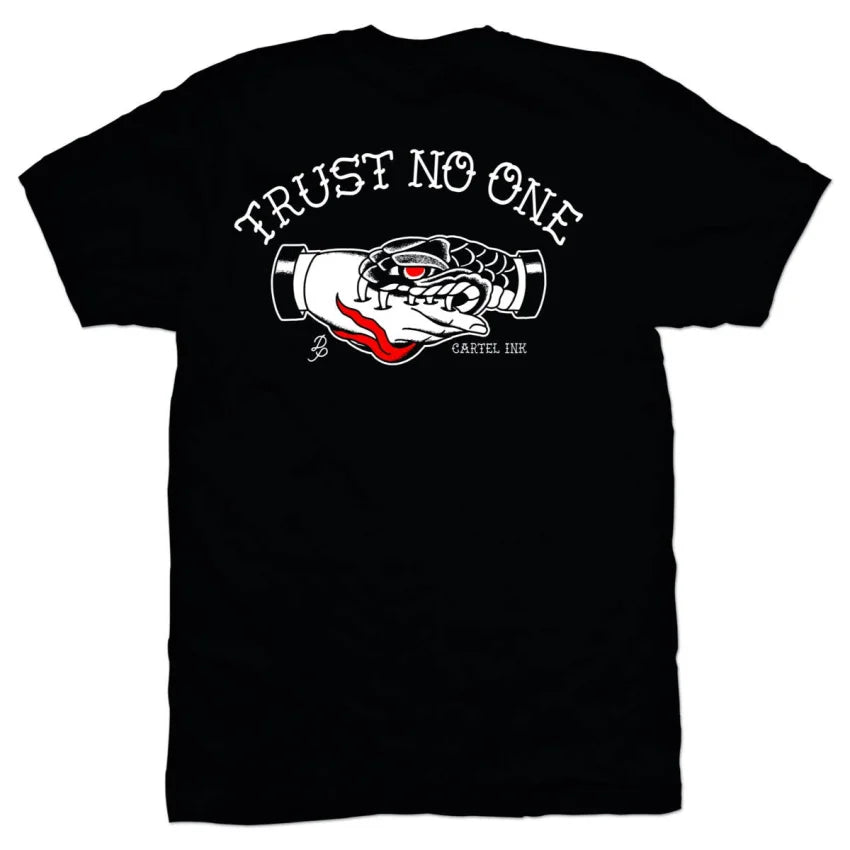 Cartel Ink - 5545-BLACK WHITE RED | Trust No One | Men's T-Shirt - - Synik Clothing - synikclothing.com
