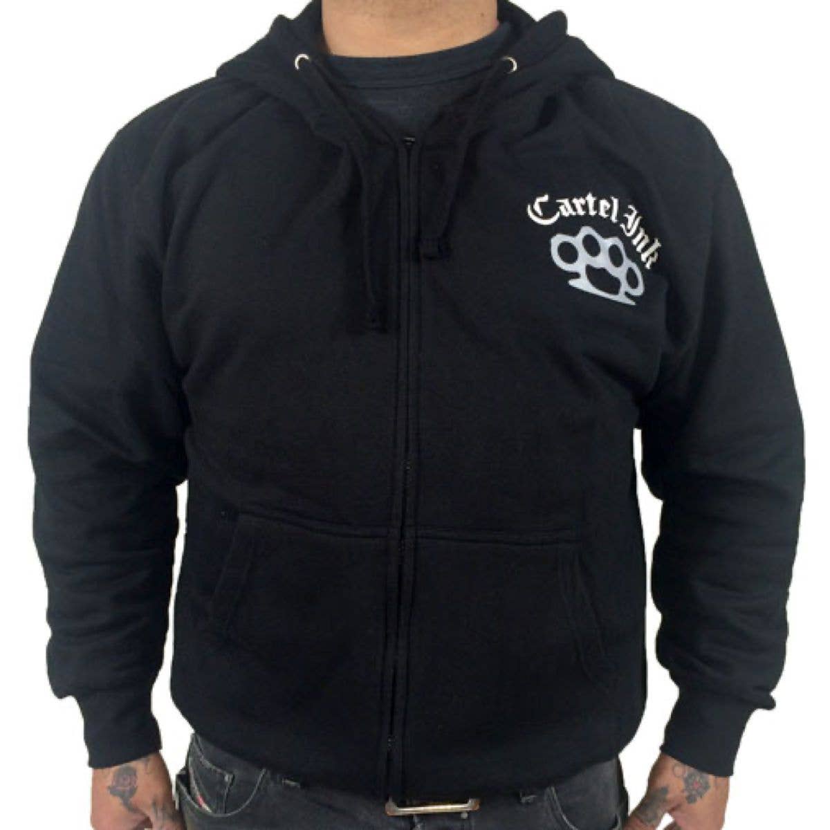 Cartel Ink - 6002-BLACK WHITE | Cartel Ink Born To Rumble (Knuckles): Black White / L - - Synik Clothing - synikclothing.com