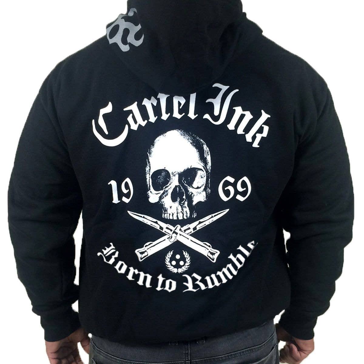 Cartel Ink - 6002-BLACK WHITE | Cartel Ink Born To Rumble (Knuckles): Black White / L - - synikclothing.com